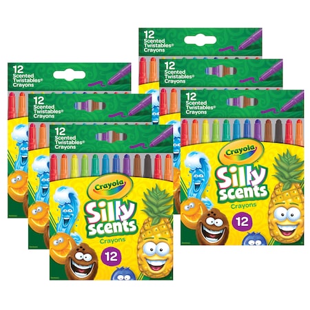Crayola Silly Scents Mini Twistables Scented Crayons, 12 Count, PK6 529612